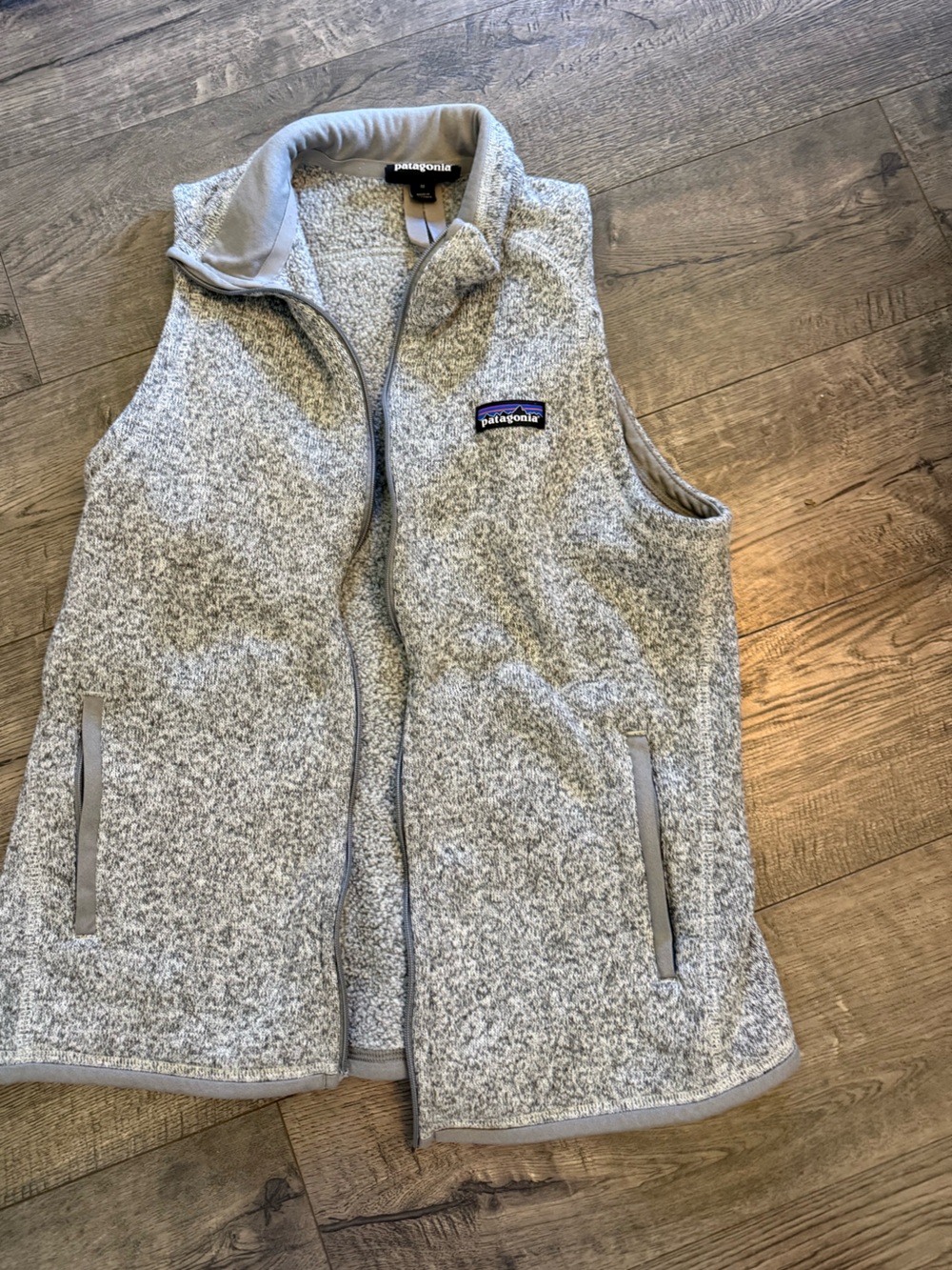 Patagonia Women’s HeatherGray Zip-Up Fleece Vest Better Sweater